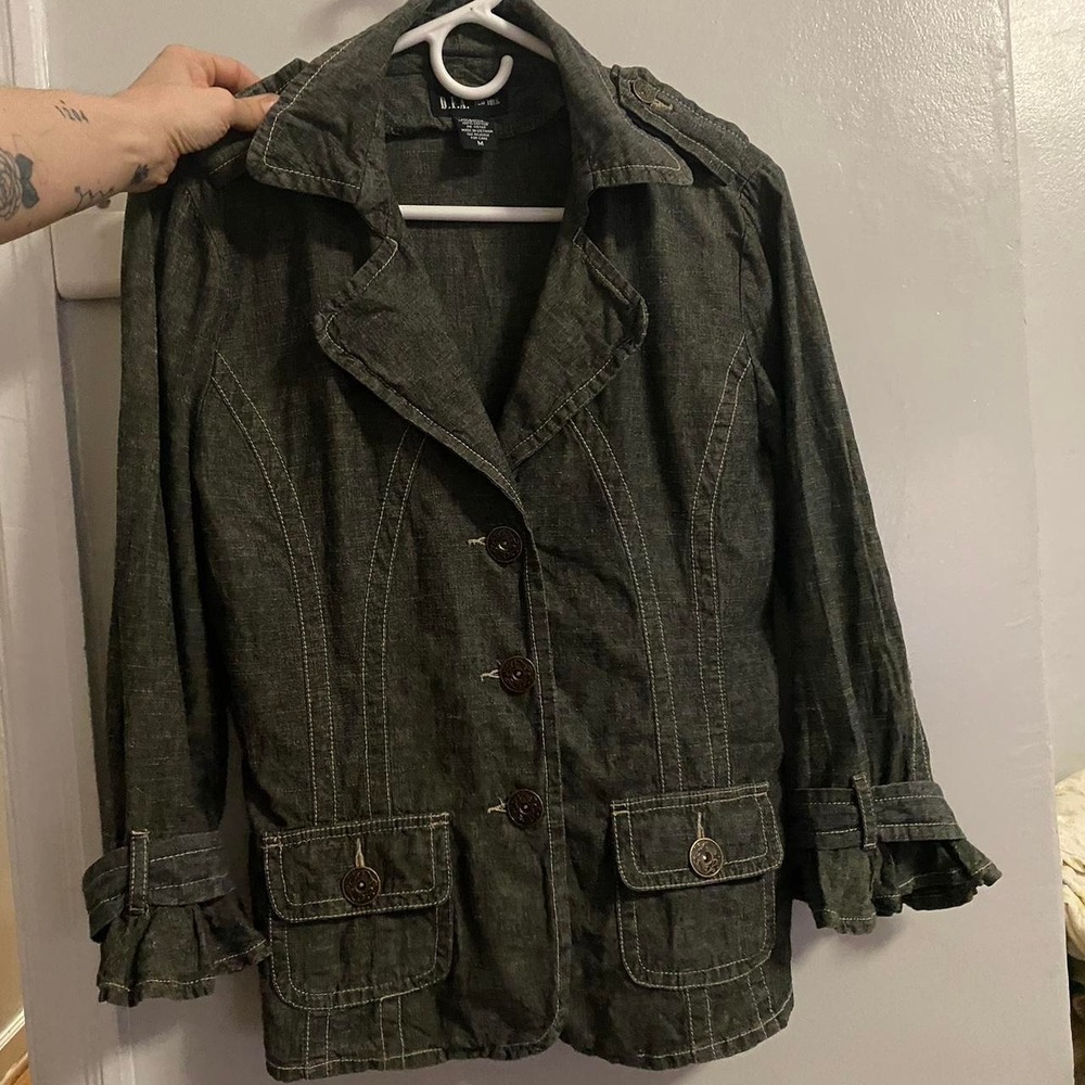 D.F.A y2k style button down jacket